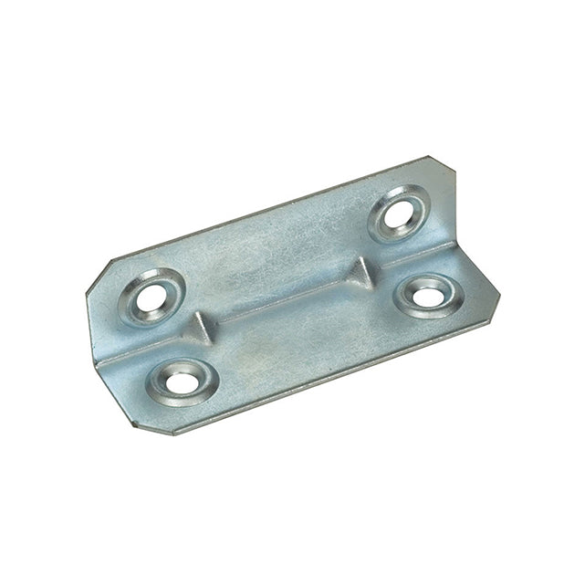 Piastrina ad angolo in acciaio zincato 20 x 20 x 67 mm.