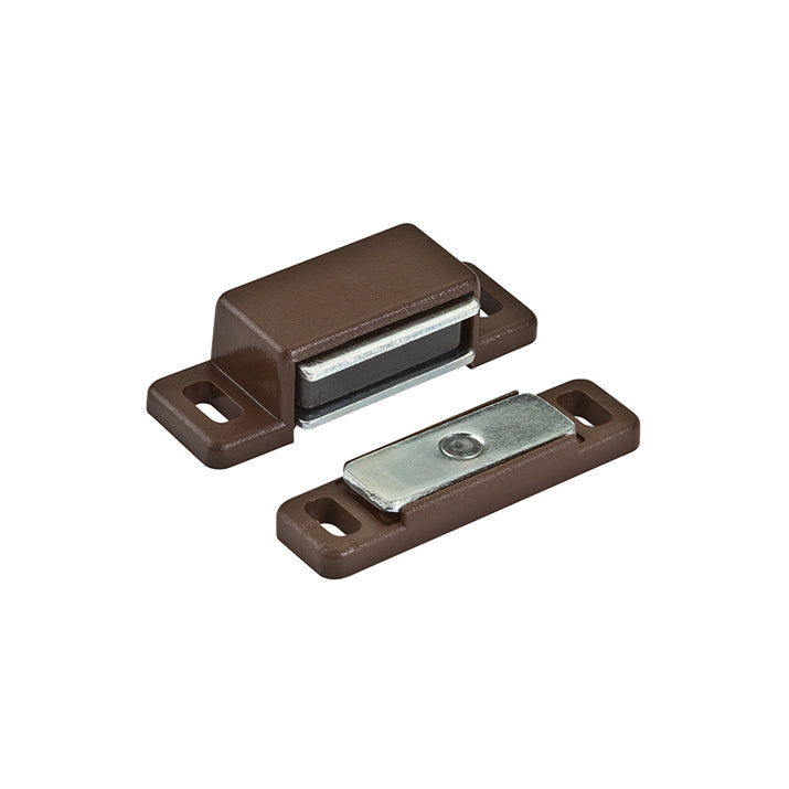 Chiusure magnetiche marroni da applicare con piastra oscillante forza 4 kg. 2 pz.