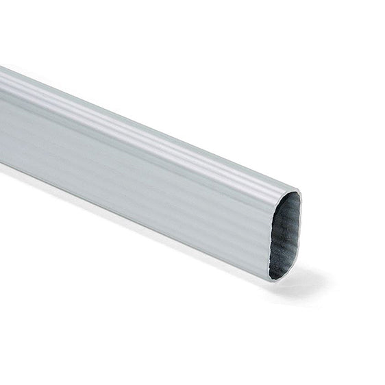 Tubo per armadi ovale in alluminio millerighe 150 cm.