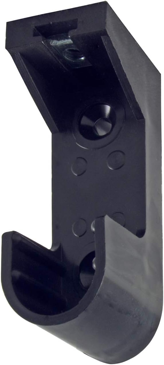 Supporti laterali per tubo ovale in plastica colore nero 2 pz.