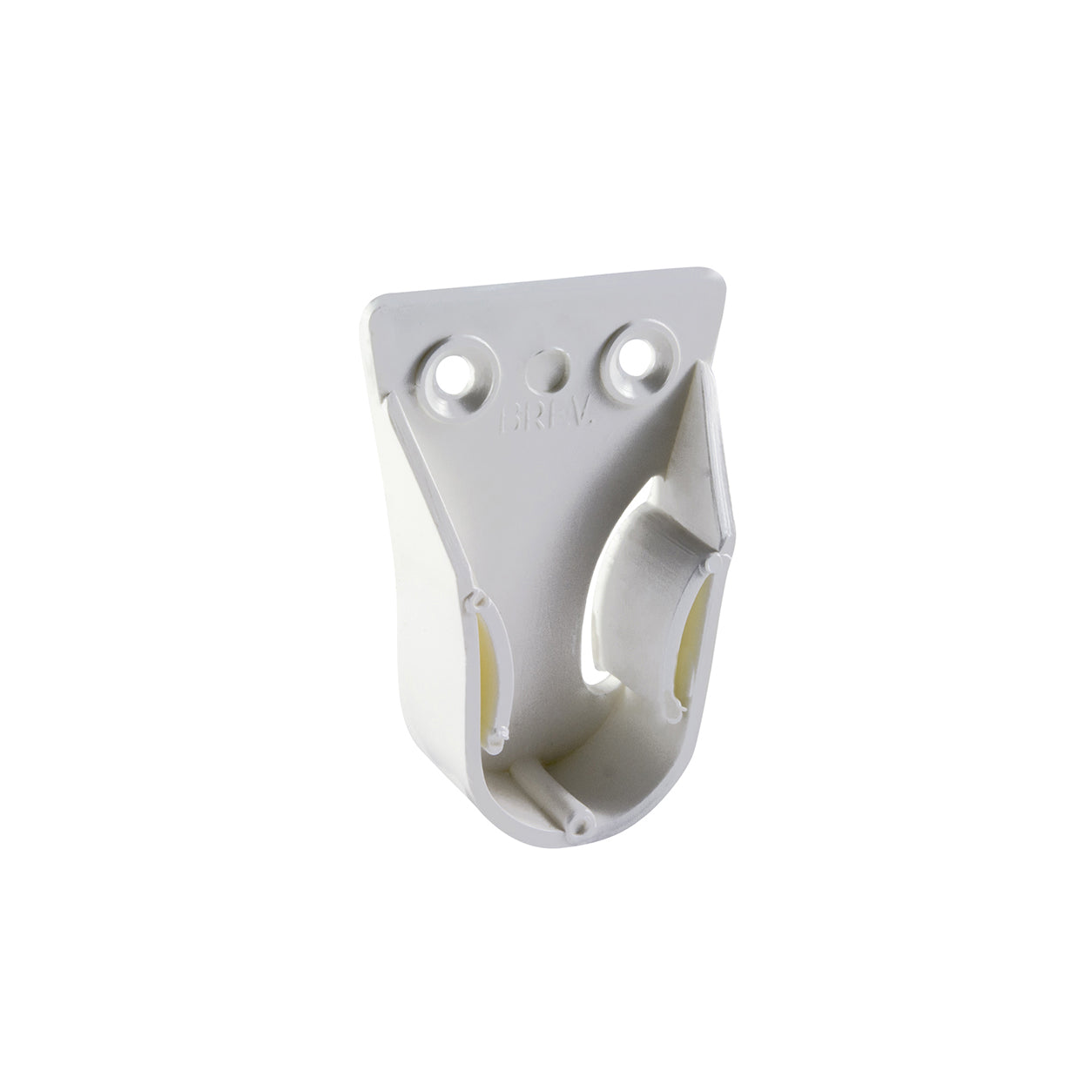 Supporti laterali per tubo tondo 20 mm. in plastica bianca 2 pz.