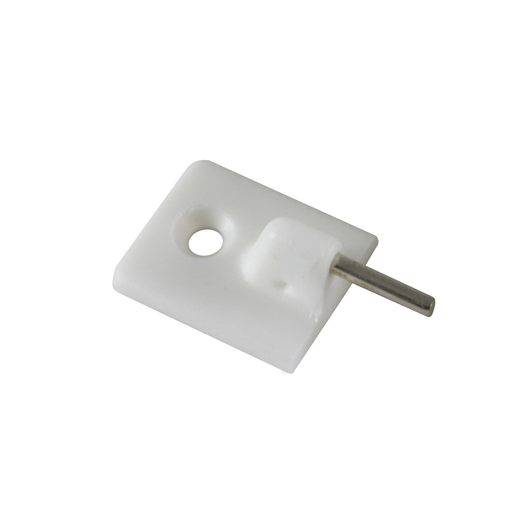 Ganci adesivi per bacchette tenda in plastica bianca 4 pz.