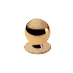 Pomolo a sfera in ottone - 20 mm. - lucido