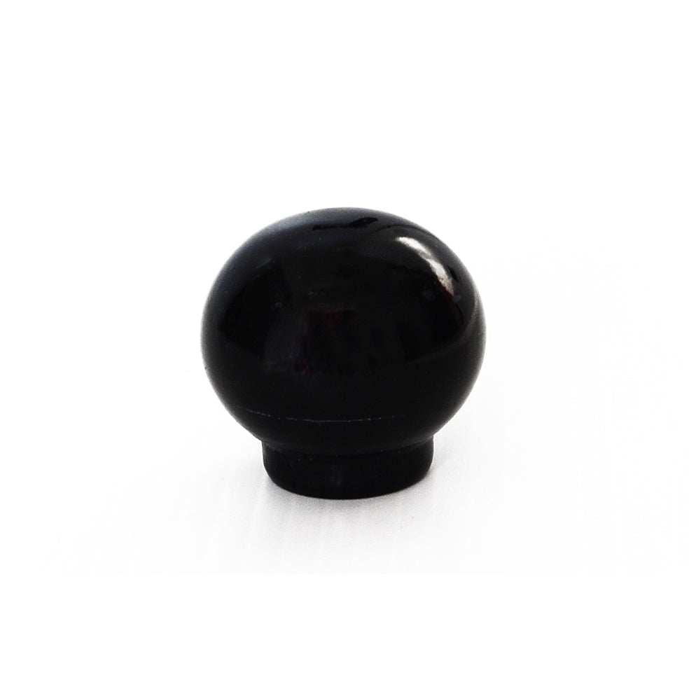 Pomolo in legno - 22 mm. - nero brillante