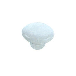 Pomolo in porcellana ovale bianco
