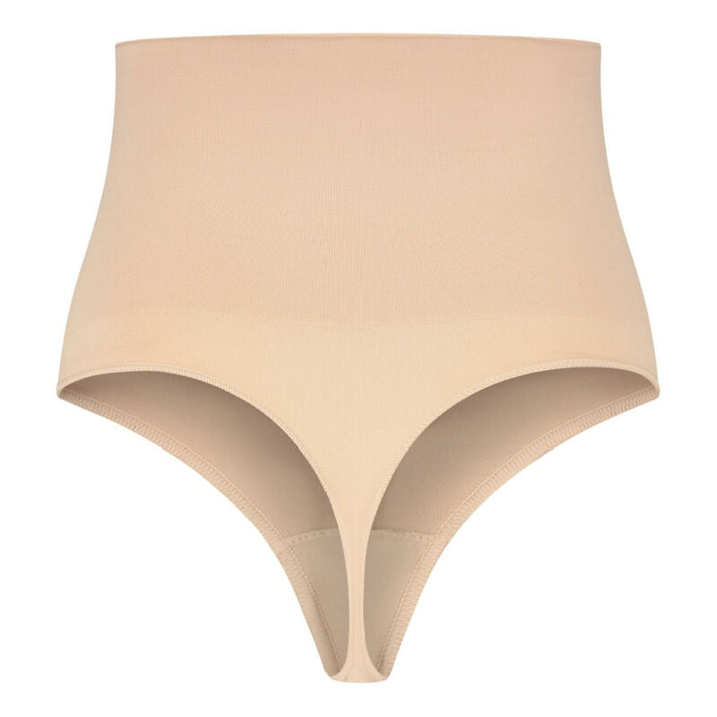 BYE-BRA - FAJA SENZA CUCITURE STILE PERIZOMA BEIGE MISURARE M