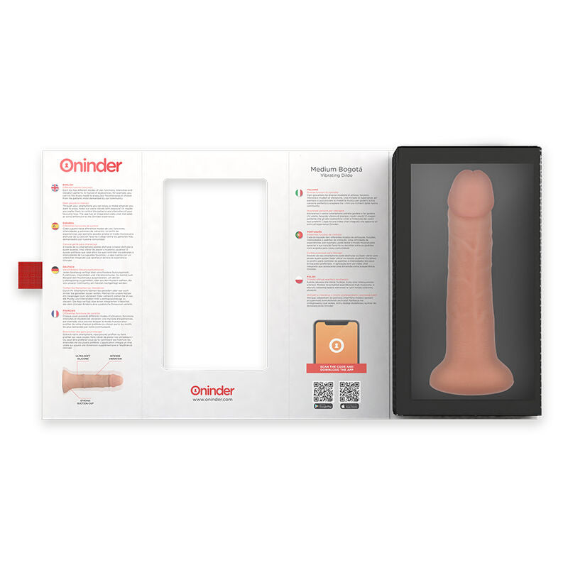 ONINDER - DILDO VIBRATORE MEDIO BOGOT 9 VELOCIT NATURALE 20 CM -O- 4.2 CM - APP GRATUITA