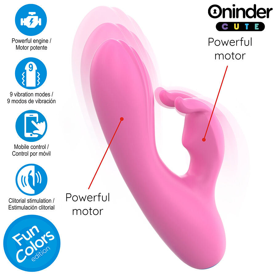 ONINDER CUTE - VIBRATORE CONIGLIETTO D'AMORE PER PUNTO G E CLITORIDE - APP GRATUITA IN TUTTO IL MONDO