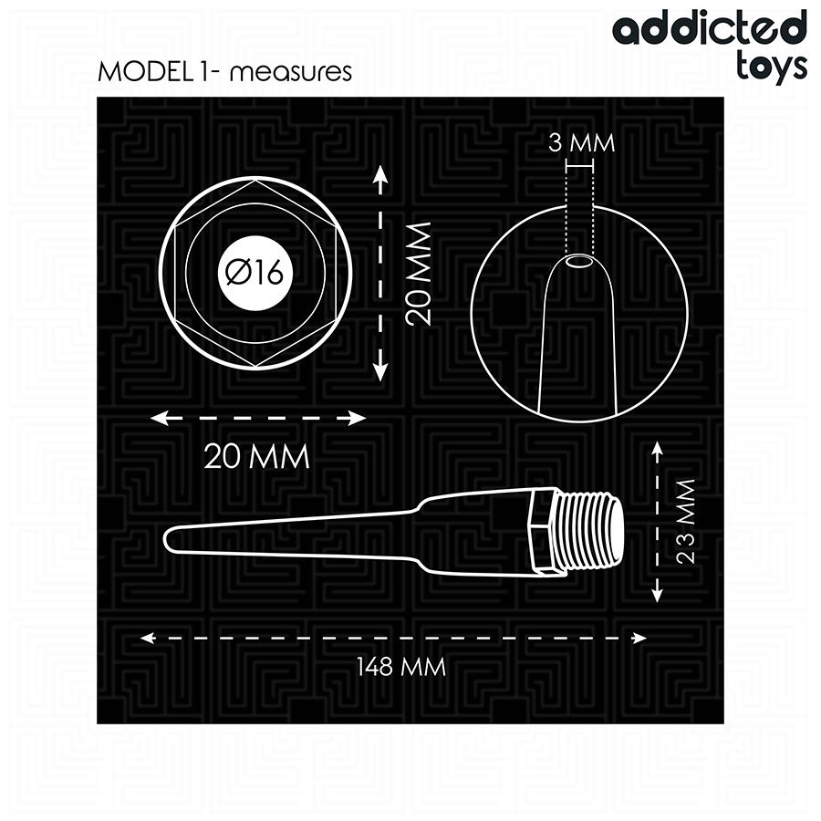 ADDICTED TOYS - PULITORE ANALE CON ADATTATORE UNIVERSALE MODELLO 1