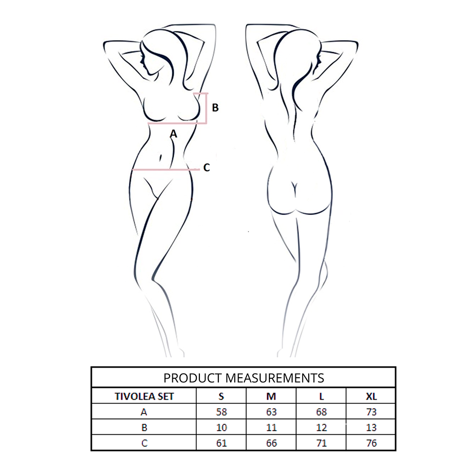 PASSION - TIVOLEA REGGISENO + PERIZOMA MISTY ROSE S/M