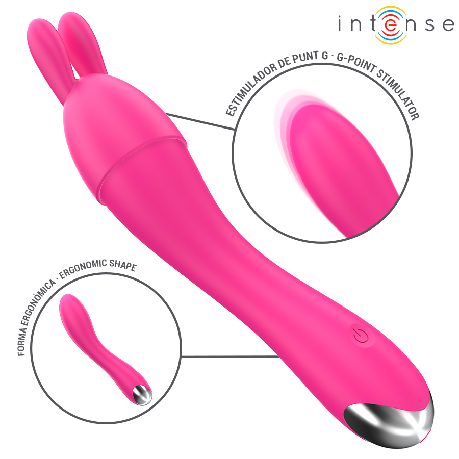 INTENSE - VIBRATORE CHER CON 20 MODALIT E TESTINE INTERCAMBIABILI