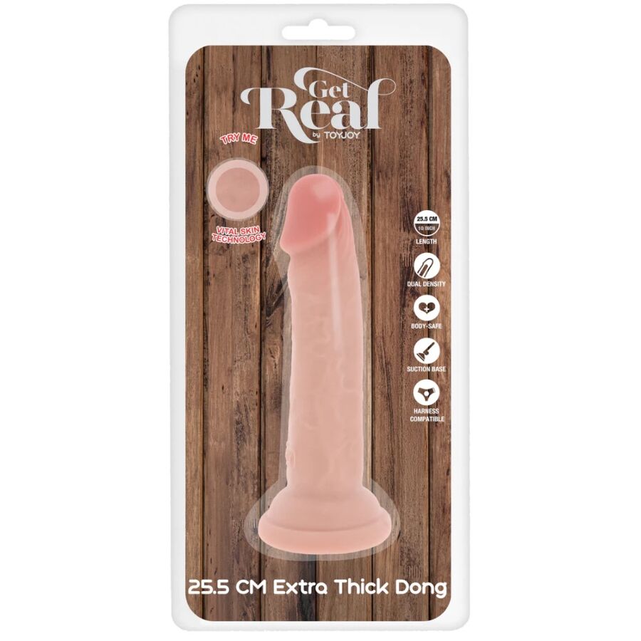 GET REAL - DONG DELUXE IN TPE A DOPPIA DENSIT 25,5 CM