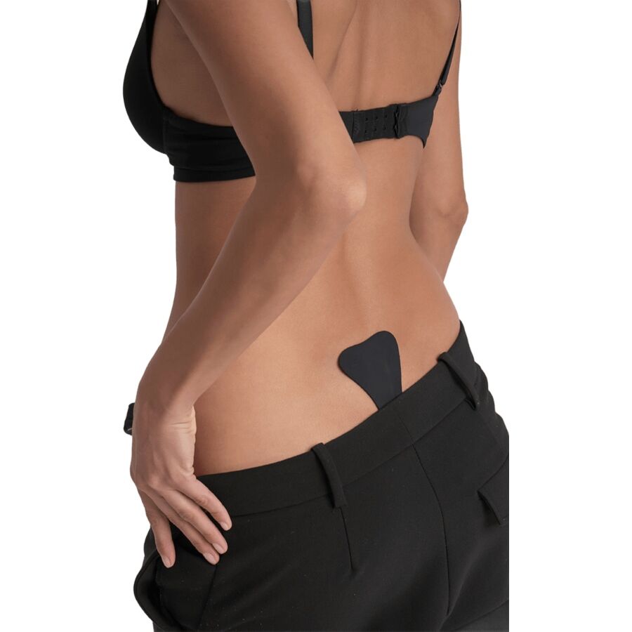 BYE-BRA - TANGA ADHESIVO NEGRO TALLA NICA