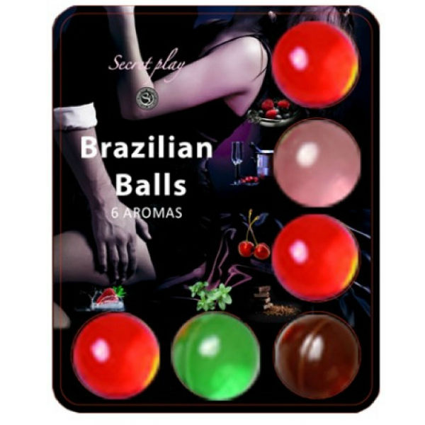 SECRETPLAY - BRASILLIAN BALLS LUBRIFICANTE HOT BALLS 6 UNIT