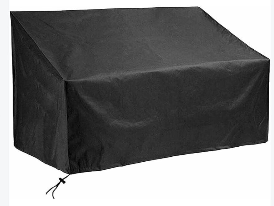 Copertura protettiva di colore nero per panca in 210D Oxford PU Misure: 163x68x60/90 cm Resistente all'acqua, alla polvere e ai raggi UV