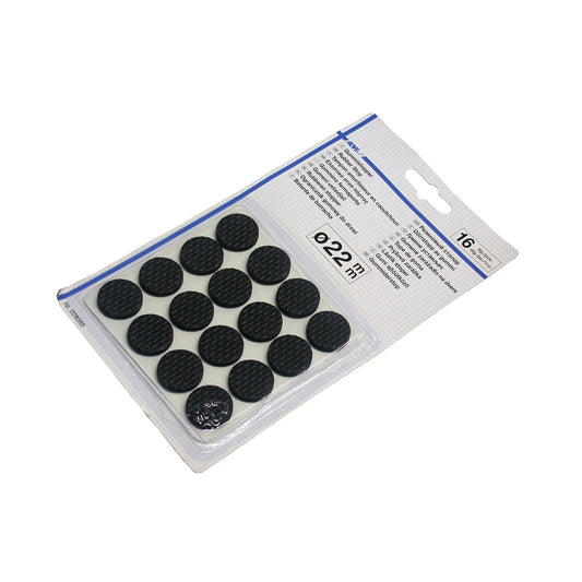 Paracolpi adesivi in gomma  22 mm. 16 pz.
