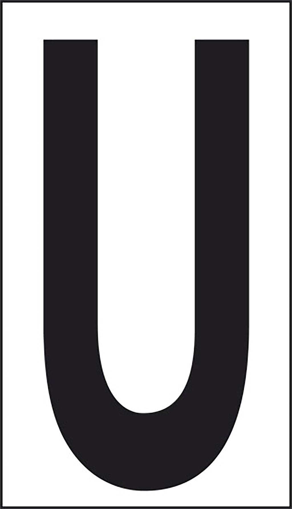 START Adesivo lettera U abitazioni uffici luoghi pubblici 10CMx5,6CM