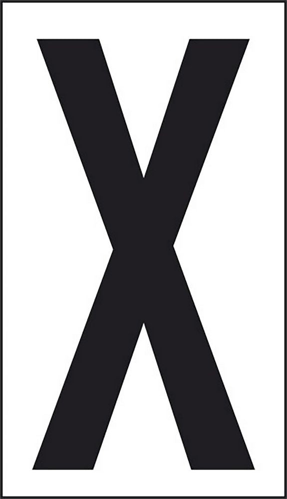 Adesivo lettera X abitazioni uffici luoghi pubblici 10CMx5,6CM