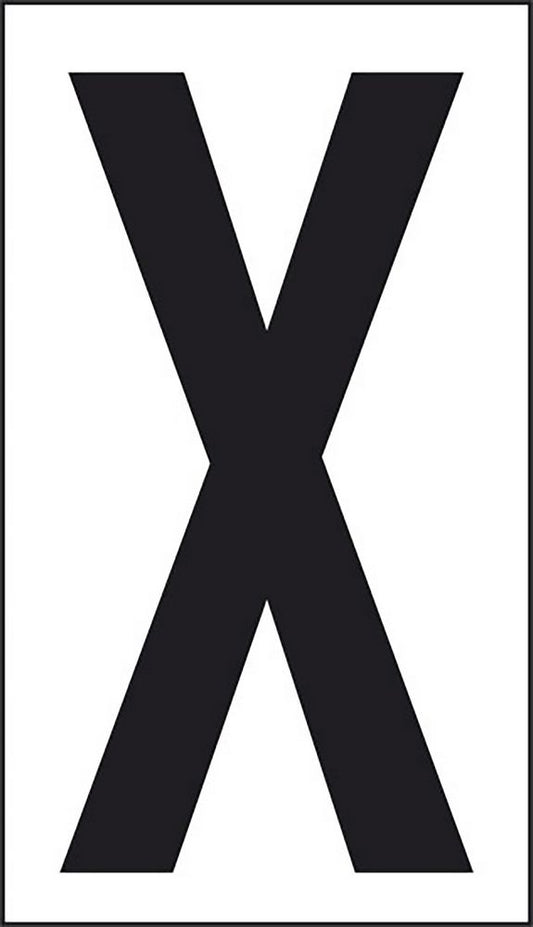 Adesivo lettera X abitazioni uffici luoghi pubblici 10CMx5,6CM