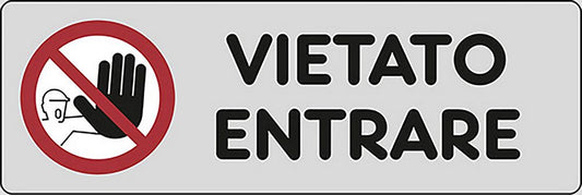 Adesivo Vietato Entrare abitazioni cancello porta 15CMx5CM