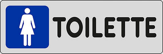 Adesivo Toilette donne negozi uffici luoghi pubblici 15CMx5CM