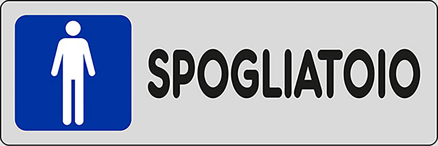 START Adesivo Spogliatoi uomini palestre negozi piscine 15CMx5CM