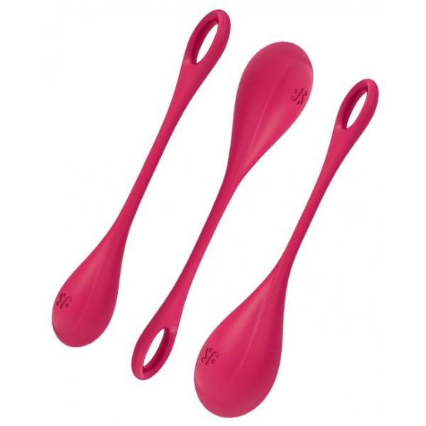 SATISFYER - SET DA ALLENAMENTO YONI POWER 1 ROSSO