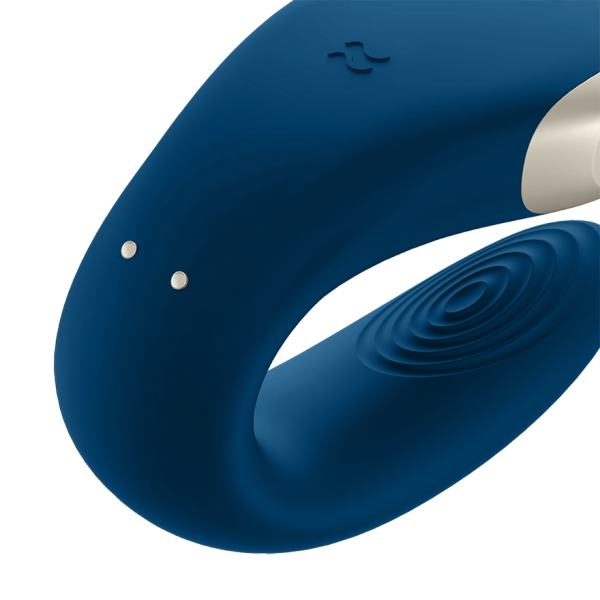 SATISFYER - VIBRATORE DOUBLE LOVE PARTNER DI LUSSO BLU