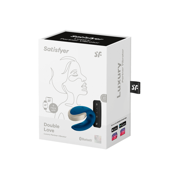 SATISFYER - VIBRATORE DOUBLE LOVE PARTNER DI LUSSO BLU