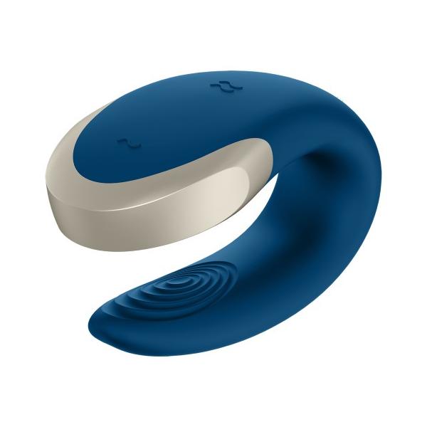 SATISFYER - VIBRATORE DOUBLE LOVE PARTNER DI LUSSO BLU