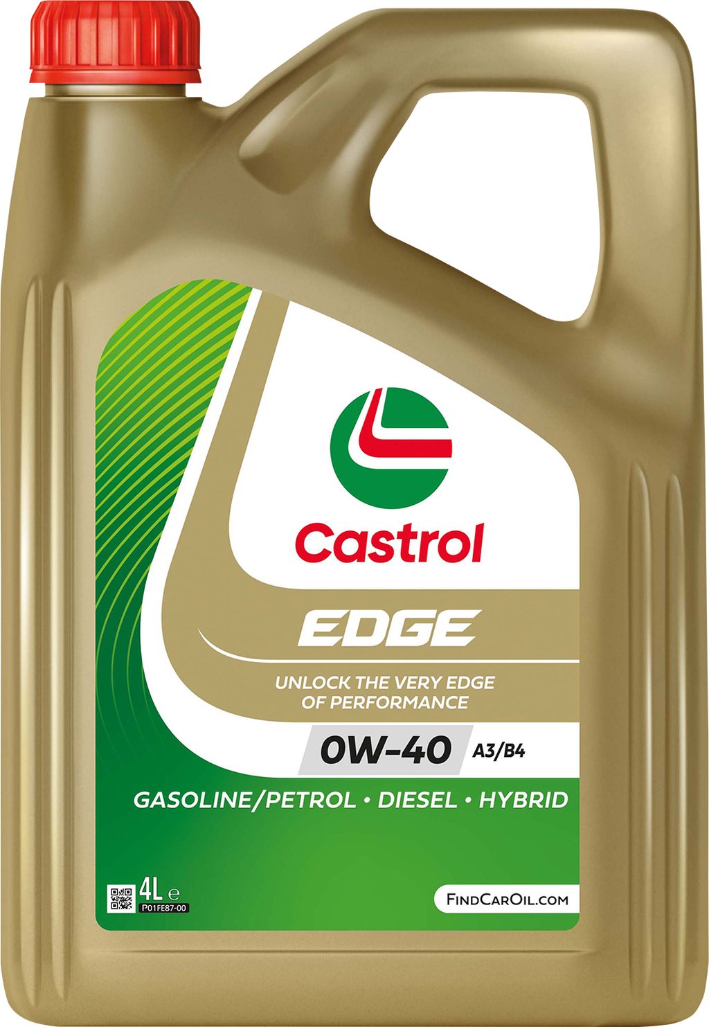 Castrol Edge A3/B4 0W-40 ACEA A3/B4 4L Sintetico Olio Motore Lubrificante Auto