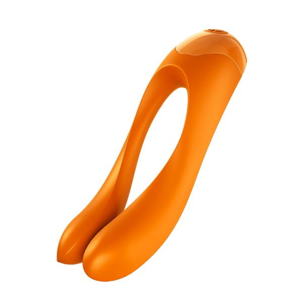 SATISFYER - VIBRATORE DA DITO CANDY CANE ARANCIONE