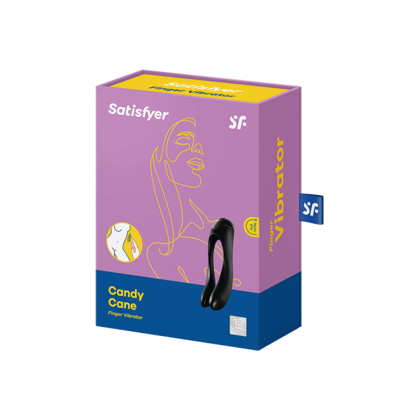 SATISFYER - VIBRATORE DA DITO CANDY CANE NERO