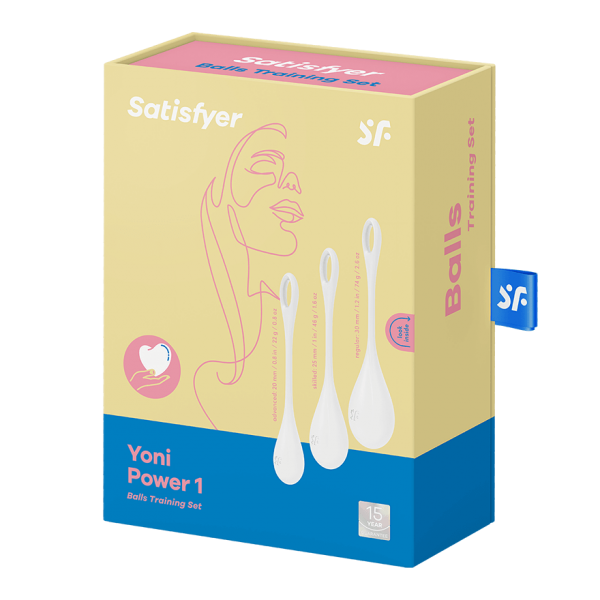 SATISFYER - SET DA ALLENAMENTO YONI POWER 1 BIANCO