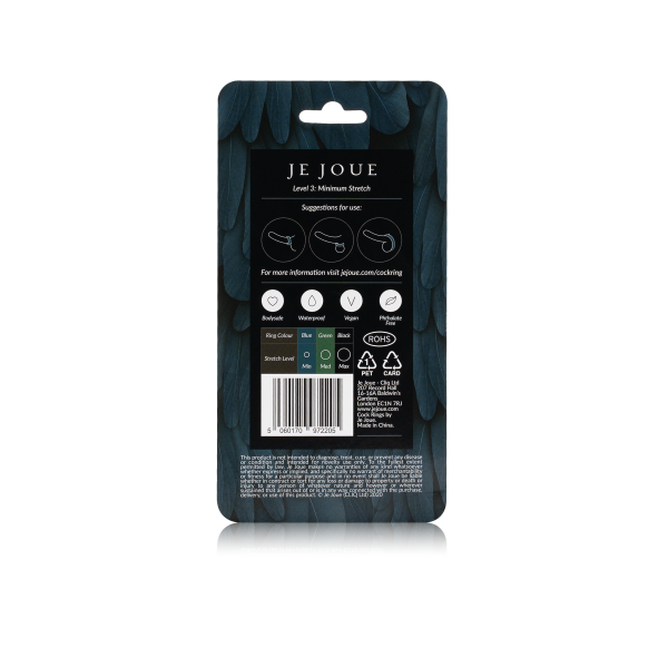 JE JOUE - ANELLO IN SILICONE BLU STRANGOLAMENTO MINIMO