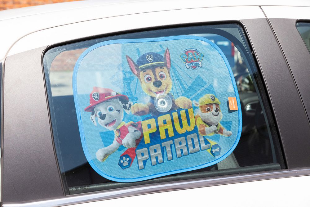 Tendine auto laterali azzurre  Parasole rettangolare per bambino