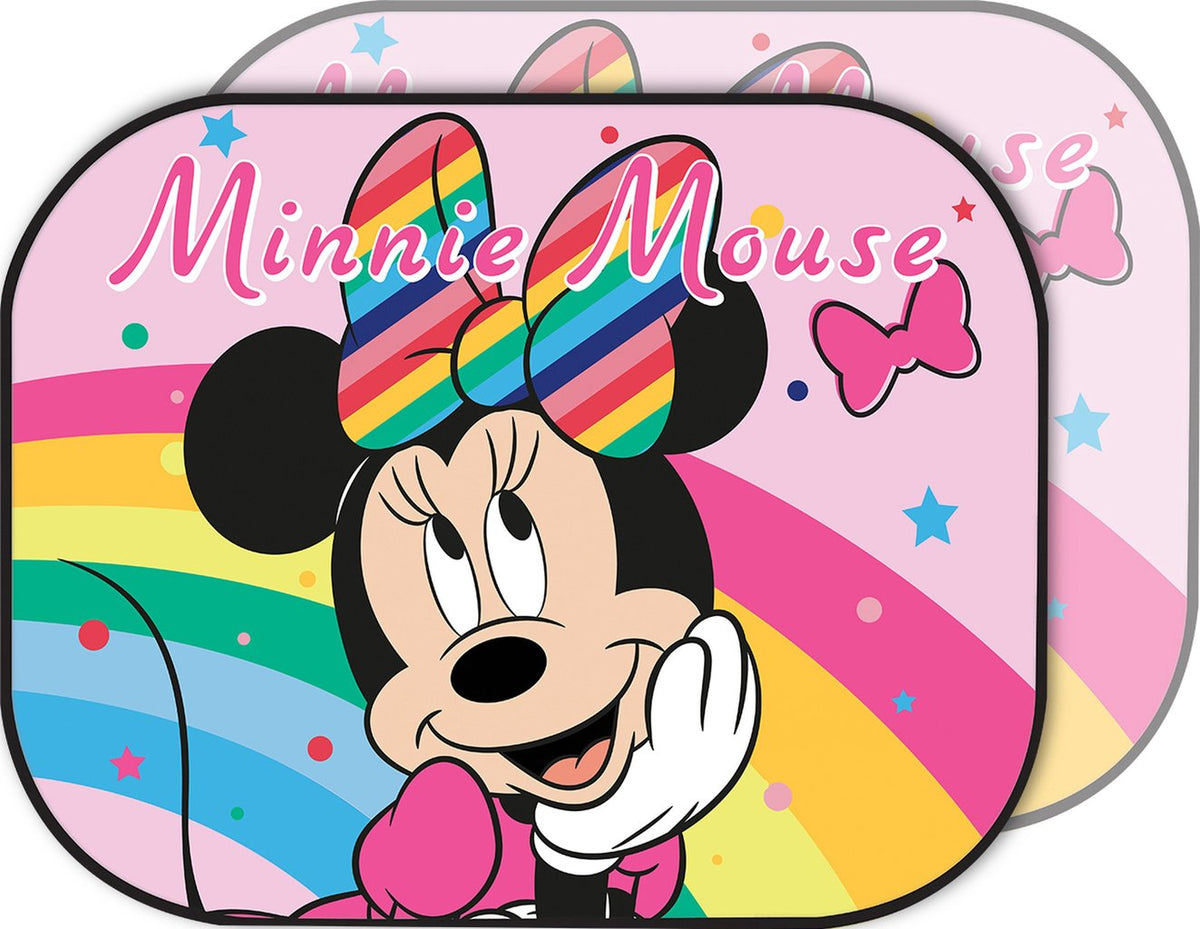 TATAWAY Disney Coppia tendine laterali parasole auto Minnie rosa 44x35cm