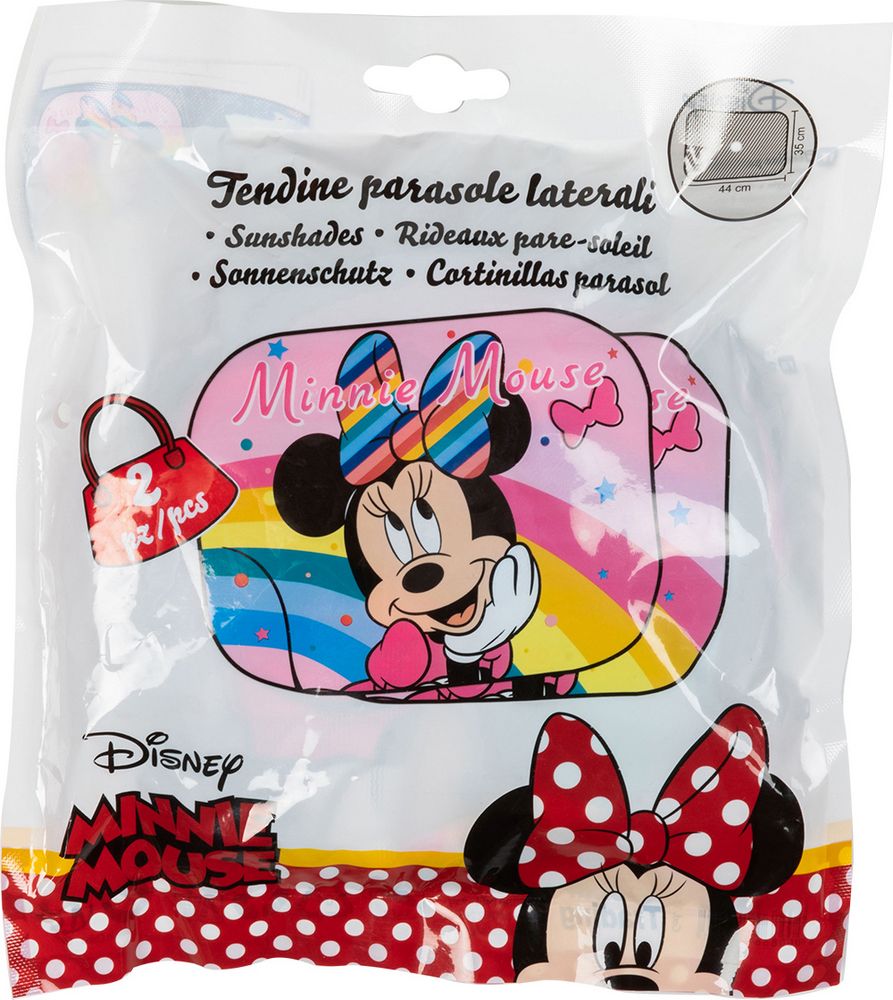 Tendine auto Minnie rosa  Coppia parasole Disney per bambina