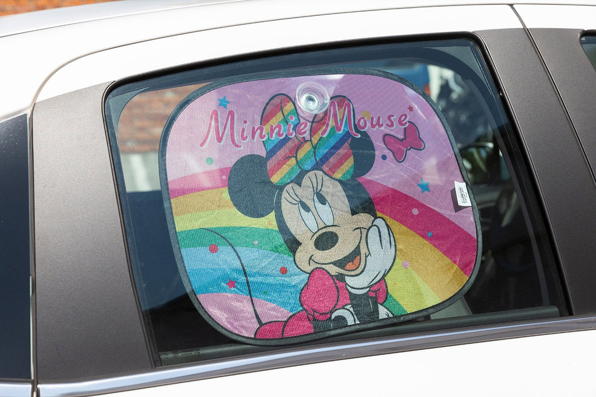 TATAWAY Disney Coppia tendine laterali parasole auto Minnie rosa 44x35cm