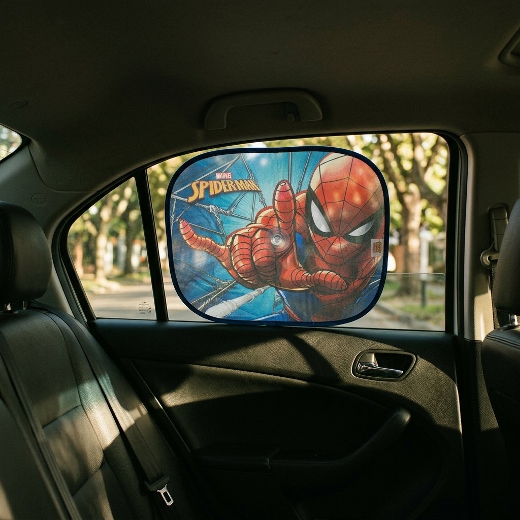 TATAWAY Marvel Coppia tendine parasole laterali auto Spiderman Protezione