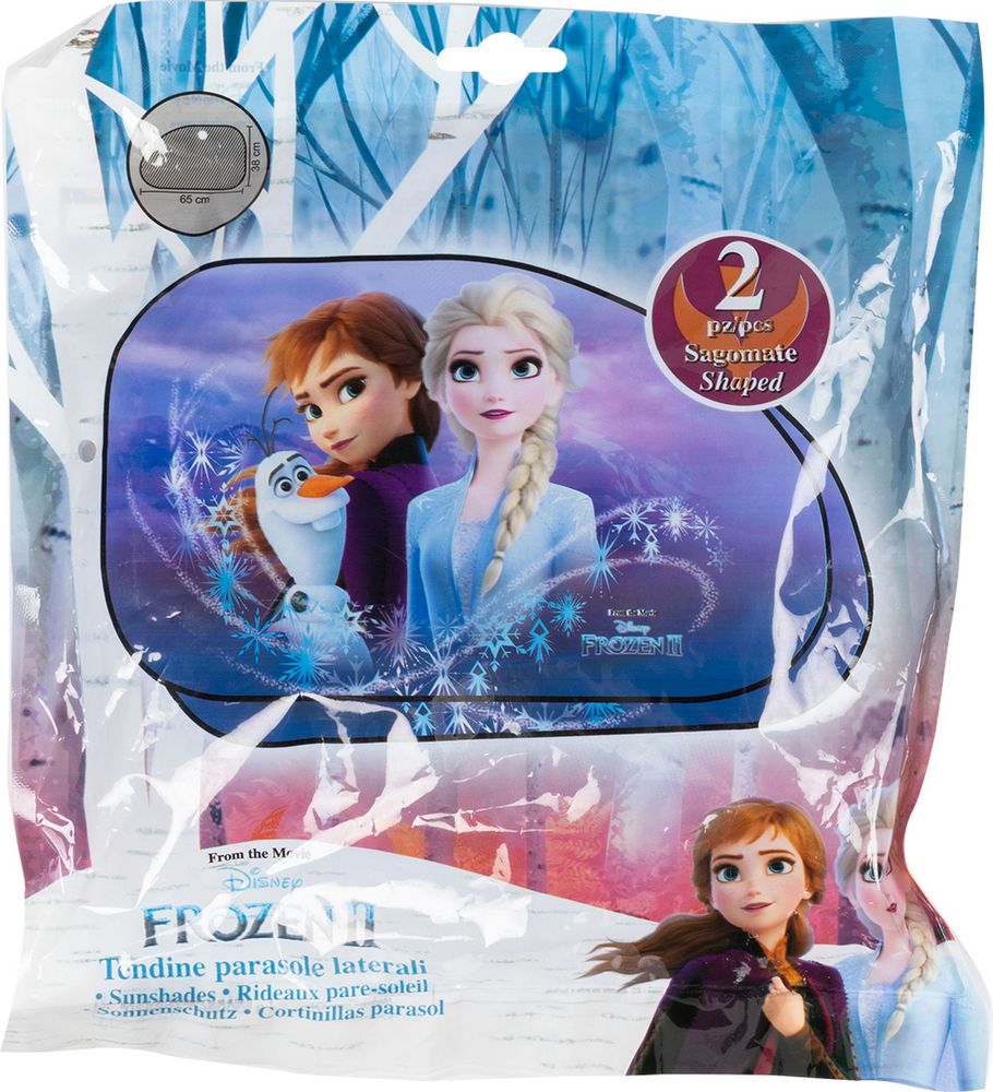 Coppia tendine laterali auto Frozen 2 38x65 cm  Protezione solare Disney