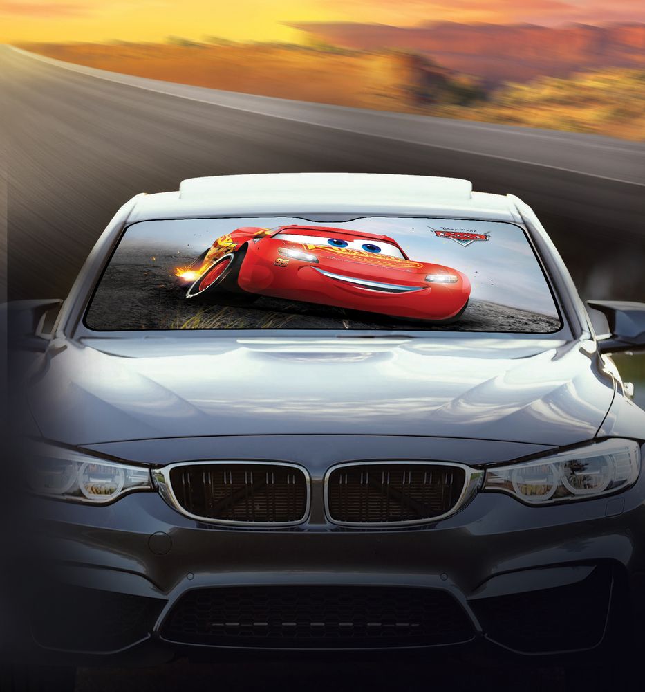 Parasole auto Cars Saetta McQueen 130x70 cm  Protezione solare Disney