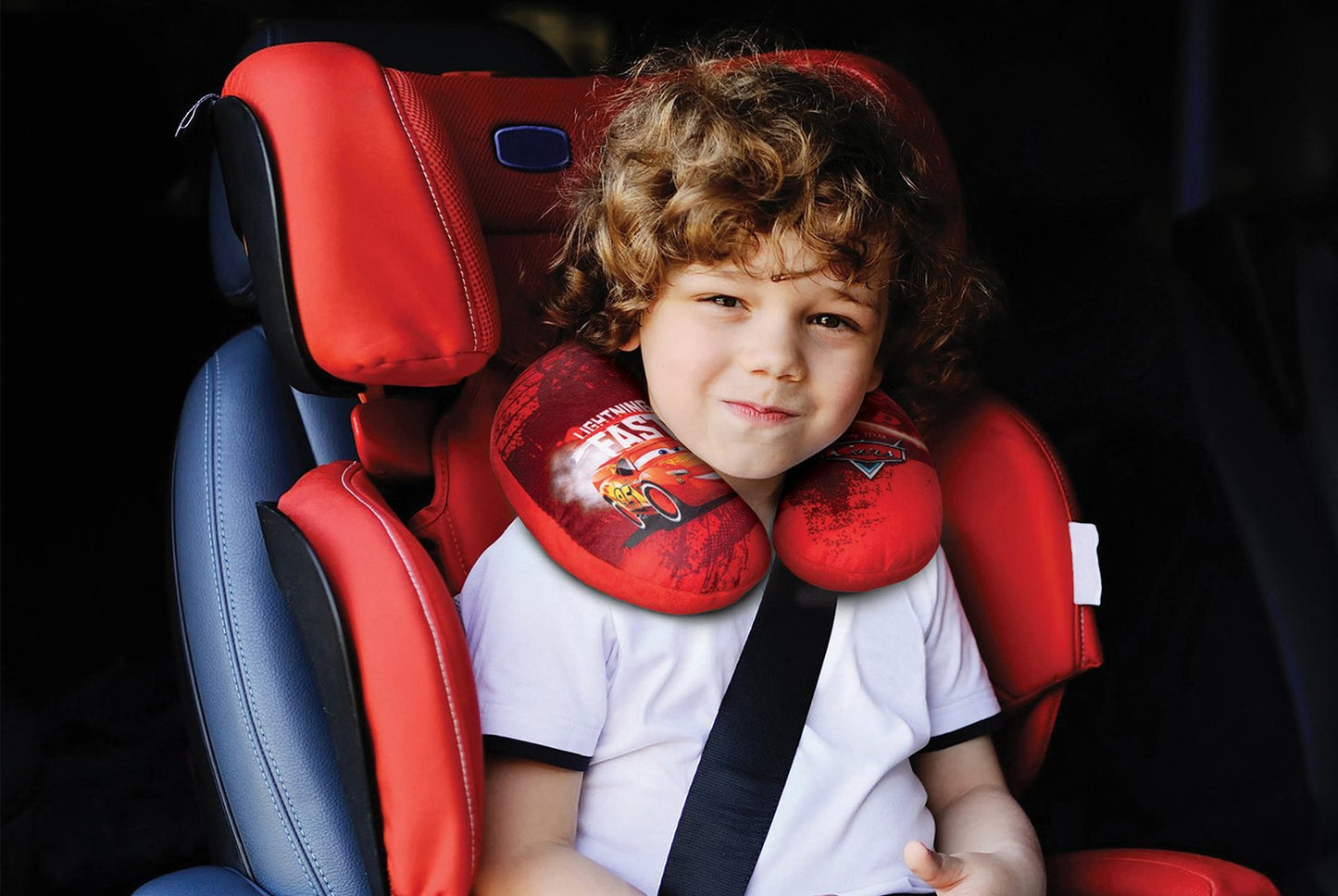 TATAWAY Cuscino per collo da Viaggio Cervicale in tessuto Cars Saetta Mc Queen