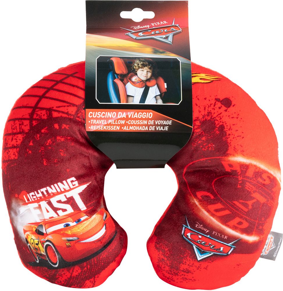 Cuscino per collo da Viaggio Cervicale in tessuto Cars Saetta Mc Queen Bambini