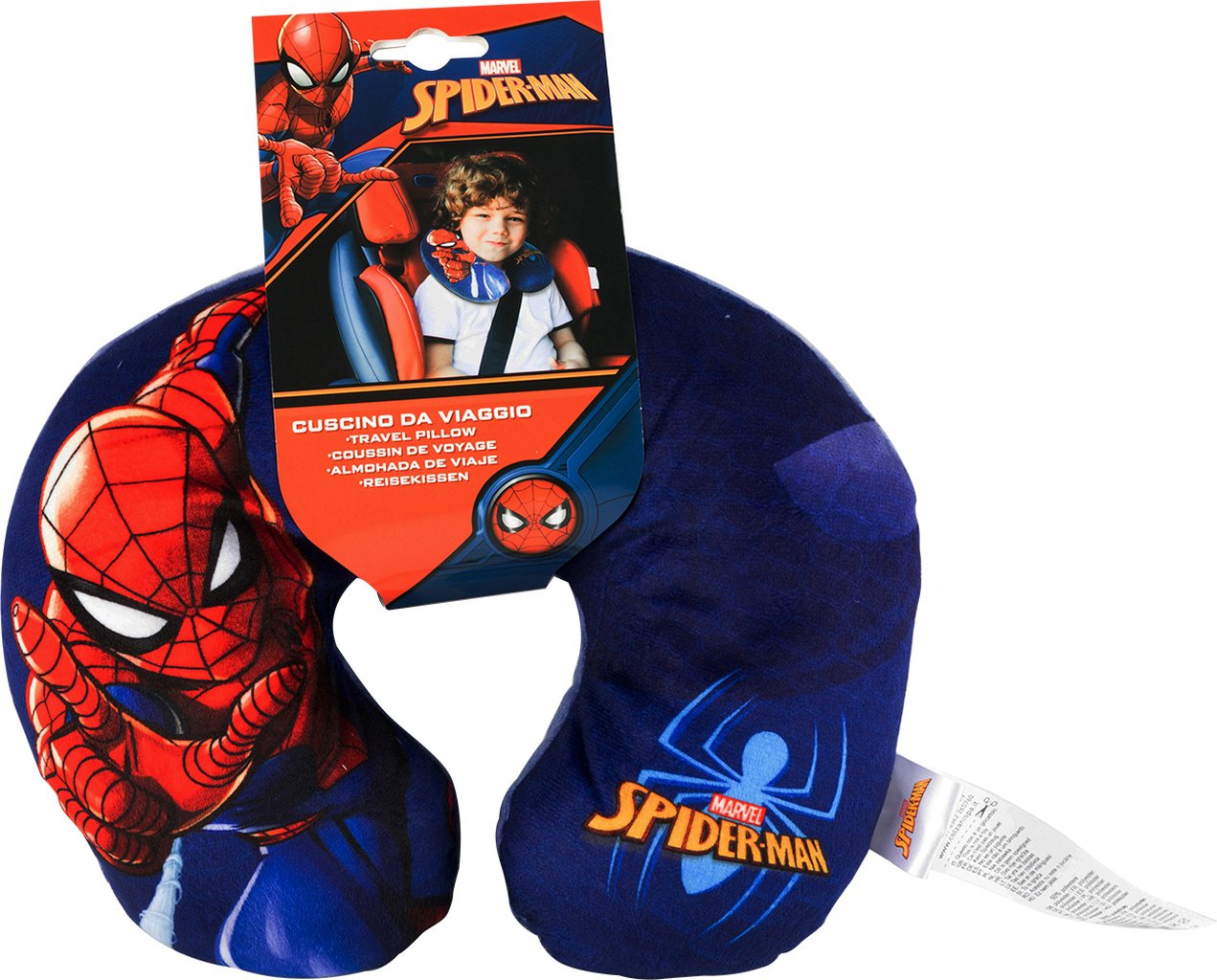 TATAWAY Cuscino per collo da Viaggio Cervicale in tessuto Spiderman Uomo ragno