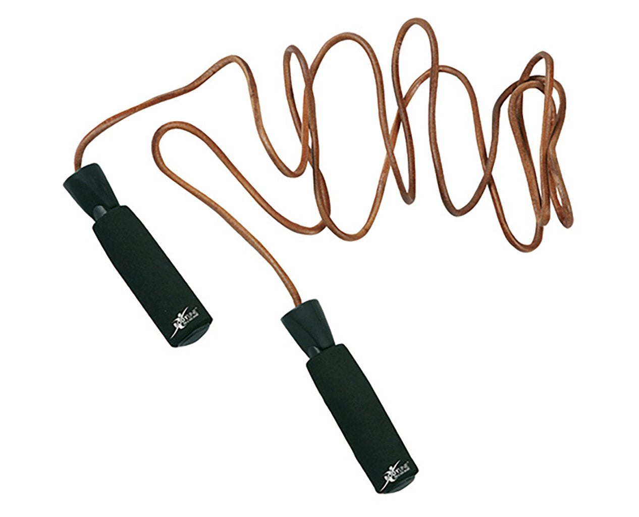 BODYLINE Corda da Salto in Cuoio con Pesi e Impugnature Neo Ergonomiche