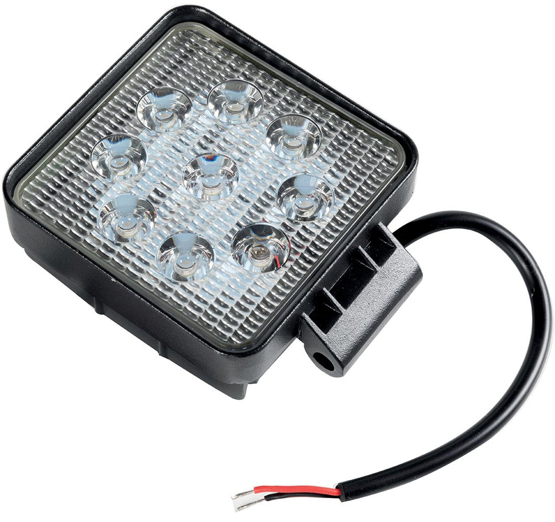 START Faro ausiliario 9 led quadrato auto nero, indicatore fuori strada