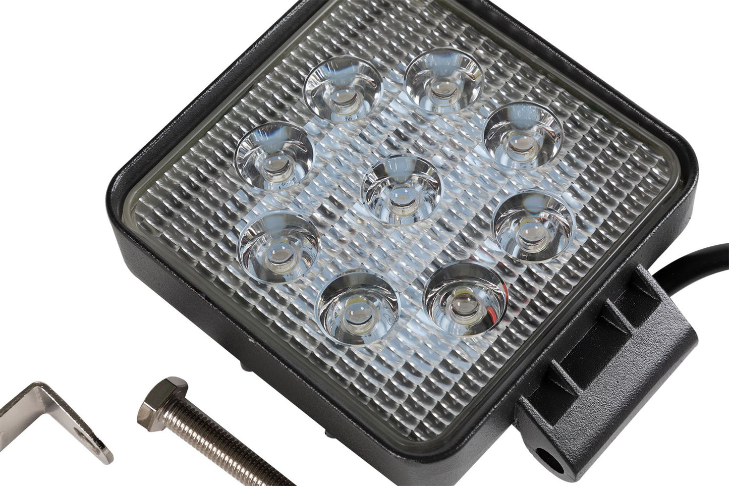 START Faro ausiliario 9 led quadrato auto nero, indicatore fuori strada