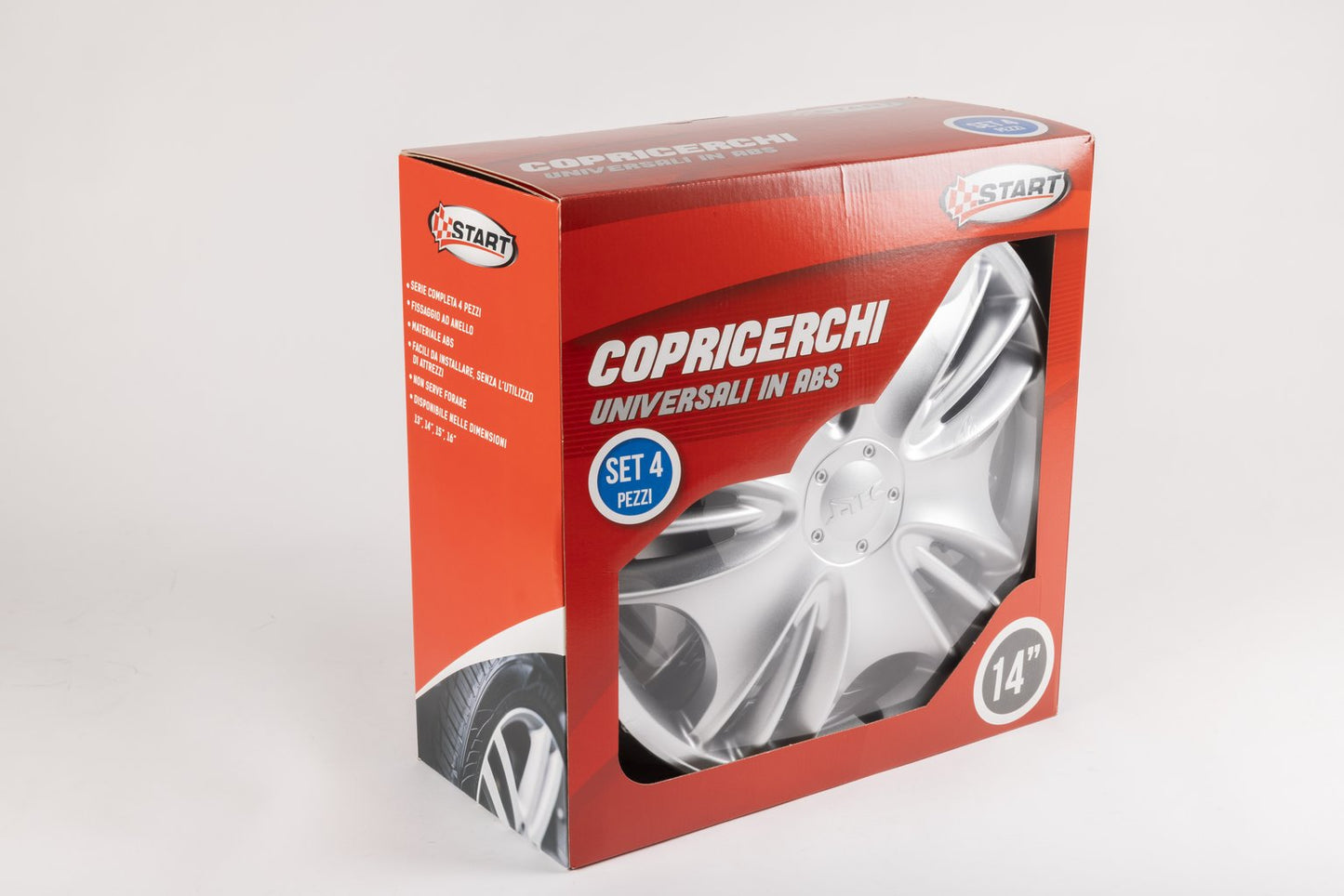 START Borchie Barracuda 14" set calotte auto in scatola Accessorio Originale