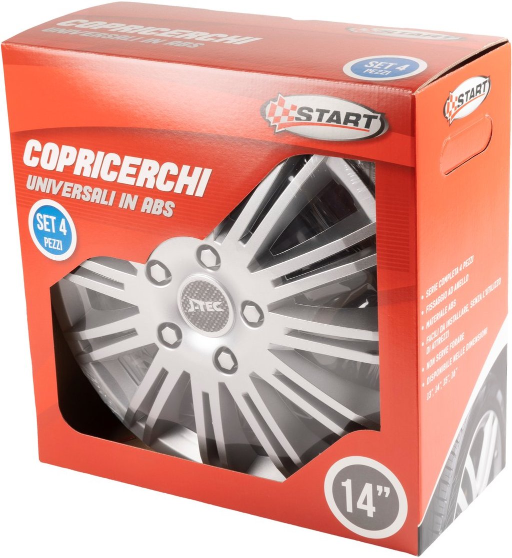 Borchie Discovery 14" set calotte auto in scatola